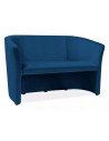 Sofa 2-osobowa welurowa TM-2 Velvet 126cm granatowa Signal