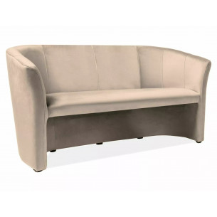 Sofa 3-osobowa welurowa TM-3 Velvet 160cm beżowa Signal
