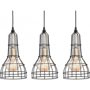 Long black wire pendant lamp TK Lighting