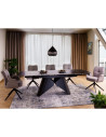 Stół rozkładany z ceramicznym blatem Armando 160-240x90cm czarny mat Signal