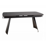 Stół rozkładany nowoczesny Bacardi 160-240x90cm czarny efekt marmuru / czarny mat Signal