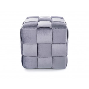 Pufa welurowa kostka Casel Velvet 42x42cm szara Signal