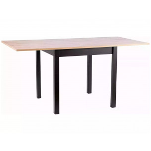 Stół kwadratowy rozkładany Flip 60x80cm dąb aristan / czarny Signal