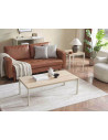 Stolik kawowy prostokątny Frost 120x60cm off white / dąb alpejski Signal