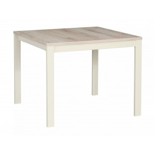 Stolik kawowy kwadratowy Frost 60x60cm off white / dąb alpejski Signal