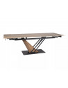 Stół nowoczesny rozkładany Genesis Legno 180-240x90cm dąb efekt drewna / czarny mat Signal