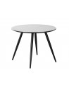 Stół okrągły ceramiczny Ideal Ceramic 100cm biały efekt marmuru / czarny Signal