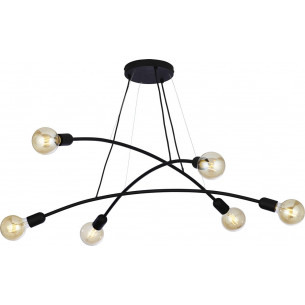 Helix VI black industrial pendant lamp TK Lighting