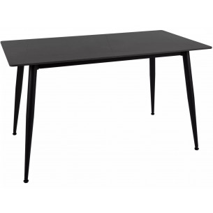 Stół ceramiczny nowoczesny Rion 130x70cm czarny efekt marmuru / czarny Signal