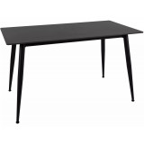 Stół ceramiczny nowoczesny Rion 130x70cm czarny efekt marmuru / czarny Signal