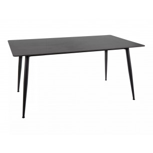 Stół ceramiczny nowoczesny Rion 160x90cm czarny efekt marmuru / czarny Signal