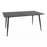 Stół ceramiczny nowoczesny Rion 160x90cm czarny efekt marmuru / czarny Signal