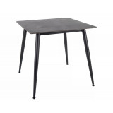 Stół ceramiczny kwadratowy Rion 80x80cm czarny efekt marmuru / czarny Signal
