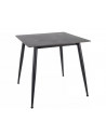 Stół ceramiczny kwadratowy Rion 80x80cm czarny efekt marmuru / czarny Signal