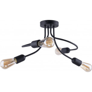 Stylowa Lampa sufitowa industrialna Fado IV Czarna TK Lighting do salonu i kuchni.