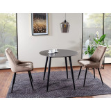 Stół ceramiczny okrągły Rion 90cm czarny efekt marmuru / czarny Signal