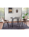 Stół ceramiczny okrągły Rion 90cm czarny efekt marmuru / czarny Signal