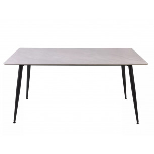 Stół ceramiczny nowoczesny Rion 130x70cm szary efekt marmuru / czarny Signal