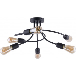 Stylowa Lampa sufitowa industrialna Fado VI Czarna TK Lighting do salonu i kuchni.