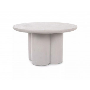 Stolik z mikrocementu japandi Rosalia 80cm jasny szary Signal
