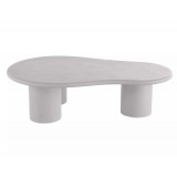 Stolik japandi z mikrocementu Selena 130x80cm jasny szary Signal