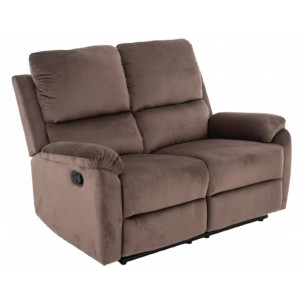 Sofa welurowa rozkładana Spencer II Velvet 136cm cappuccino Signal