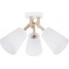 Vaio III white semi flush ceiling light with 3 shades TK Lighting