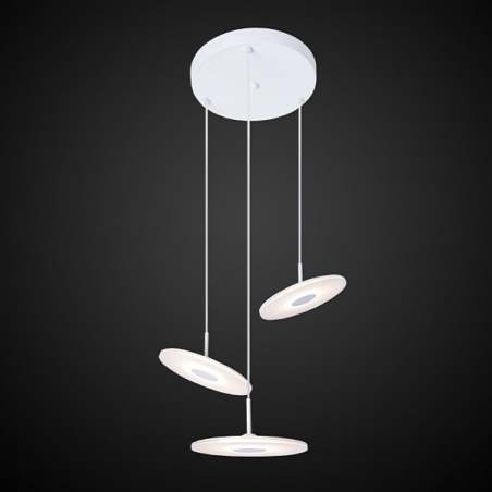 Vinyl 3 LED white pendant lamp with 3 lights Altavola
