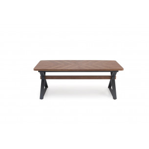 Stół rozkładany w jodełkę Baron 200-350x100cm orzech / czarny Halmar
