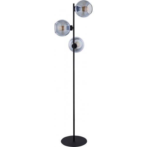 Stylowa Lampa podłogowa 3 szklane kule Cubus Graphite III Grafitowa TK Lighting do salonu i sypialni.