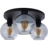 Cubus graphite glass semi flush ceiling light TK Lighting