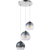 Designerska Lampa wisząca szklane kule Santino III Grafitowa TK Lighting nad stół.