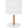 Deva white table lamp with shade TK Lighting