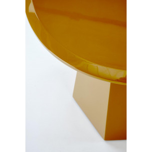 Stolik boczny okrągły Loca 50cm musztardowy Halmar 2