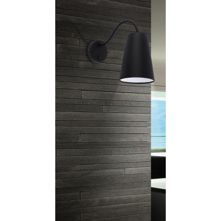 Wire black wall lamp with shade TK Lighting