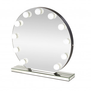 Lustro stołowe okrągłe z oświetleniem LED Torano 70cm Halmar
