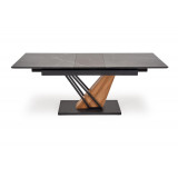 Stół rozkładany nowoczesny Volant 160-200x90cm czarny marmur / dąb złoty / czarny Halmar