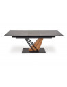 Stół rozkładany nowoczesny Volant 160-200x90cm czarny marmur / dąb złoty / czarny Halmar