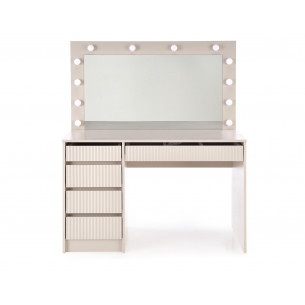 Toaletka z szufladami i lustrem Hollywood XL 120x55cm kaszmir Halmar