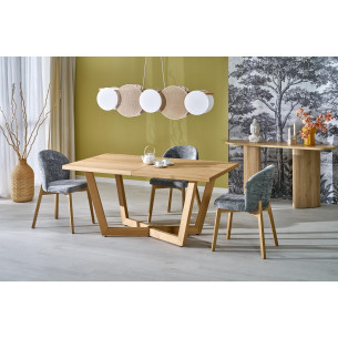 Stół fornirowany rozkładany Massive III 160-250x90cm dąb naturalny Halmar