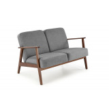 Sofa 2 osobowa prl / vintage Milano 120cm orzech / popielaty Castel 93 Halmar