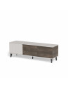 Szafka rvt na nóżkach Random II RTV-1 150x40cm kaszmir / orzech / czarny Halmar