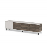 Szafka rtv na nóżkach Random II RTV-3 200x40cm kaszmir / orzech / czarny Halmar