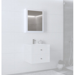 Lustro z szafką do łazienki Toreto 70x60cm białe Halmar