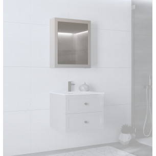 Lustro z szafką do łazienki Toreto 70x60cm kaszmir Halmar