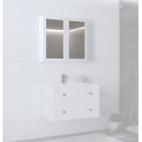 Lustro z szafką do łazienki Toreto 70x80cm białe Halmar