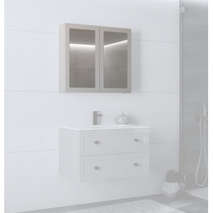 Lustro z szafką do łazienki Toreto 70x80cm kaszmir Halmar