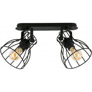 Alano II black wire double ceiling spotlight TK Lighting