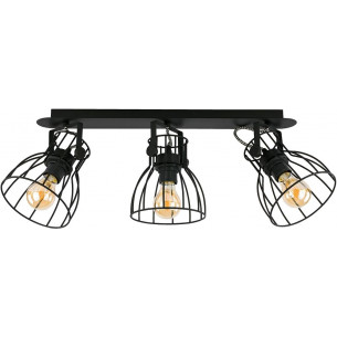 Alano III black wire ceiling spotlight with 3 lights TK Lighting