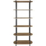 Regał stojący 6 półek Cobe 181x80cm naturalny / czarny Intesi